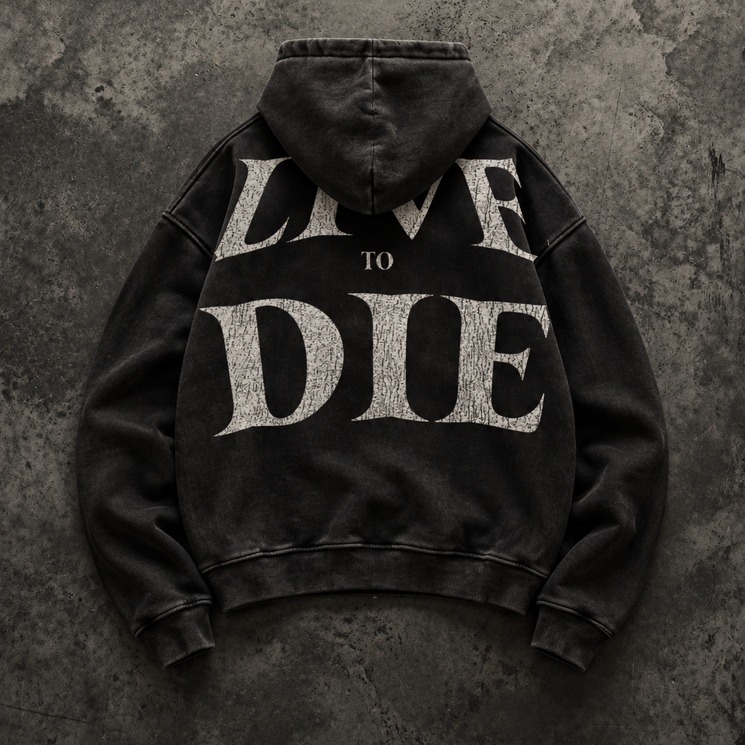 Live to Die Zip Hoodie