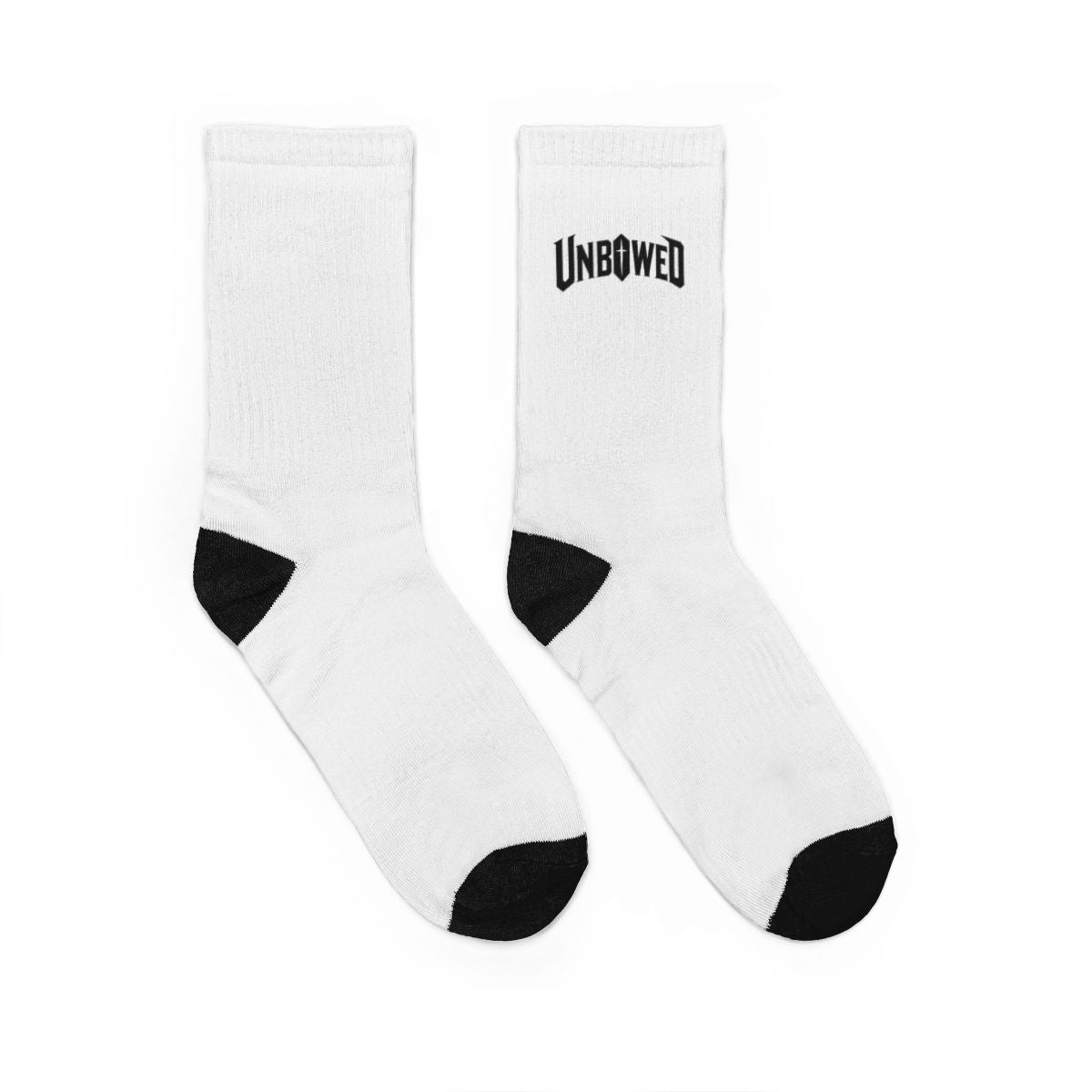 Unbowed Premium Crew Socks | Cushioned Athletic Streetwear Socks | Minimalist Logo